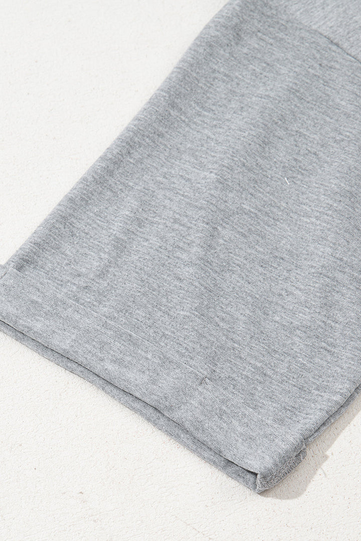 high raglan half sleeve v neck oversized t shirt