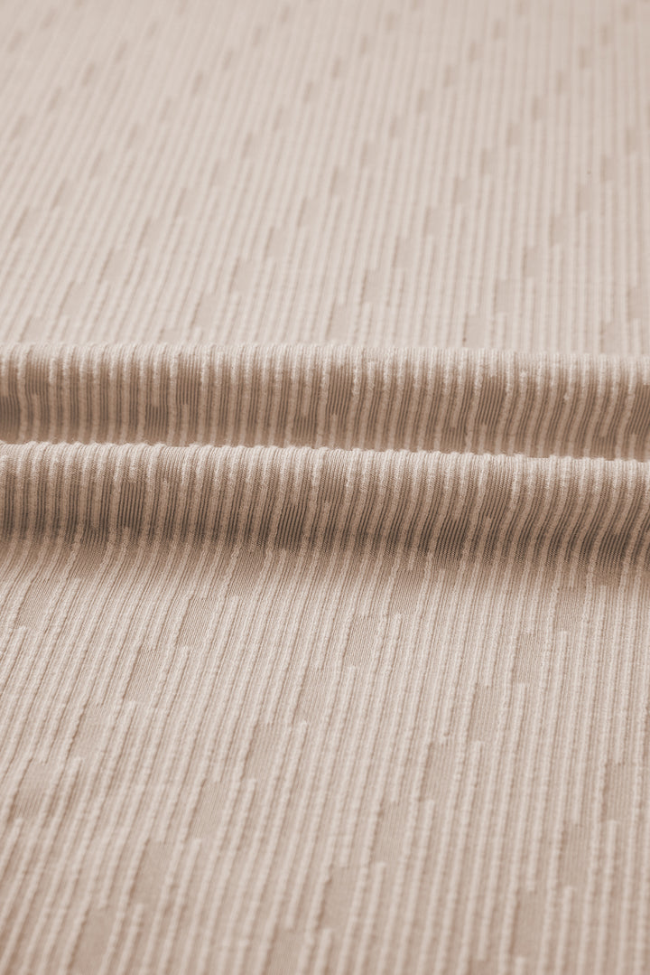 Einfarbiges, strukturiertes Langarmoberteil