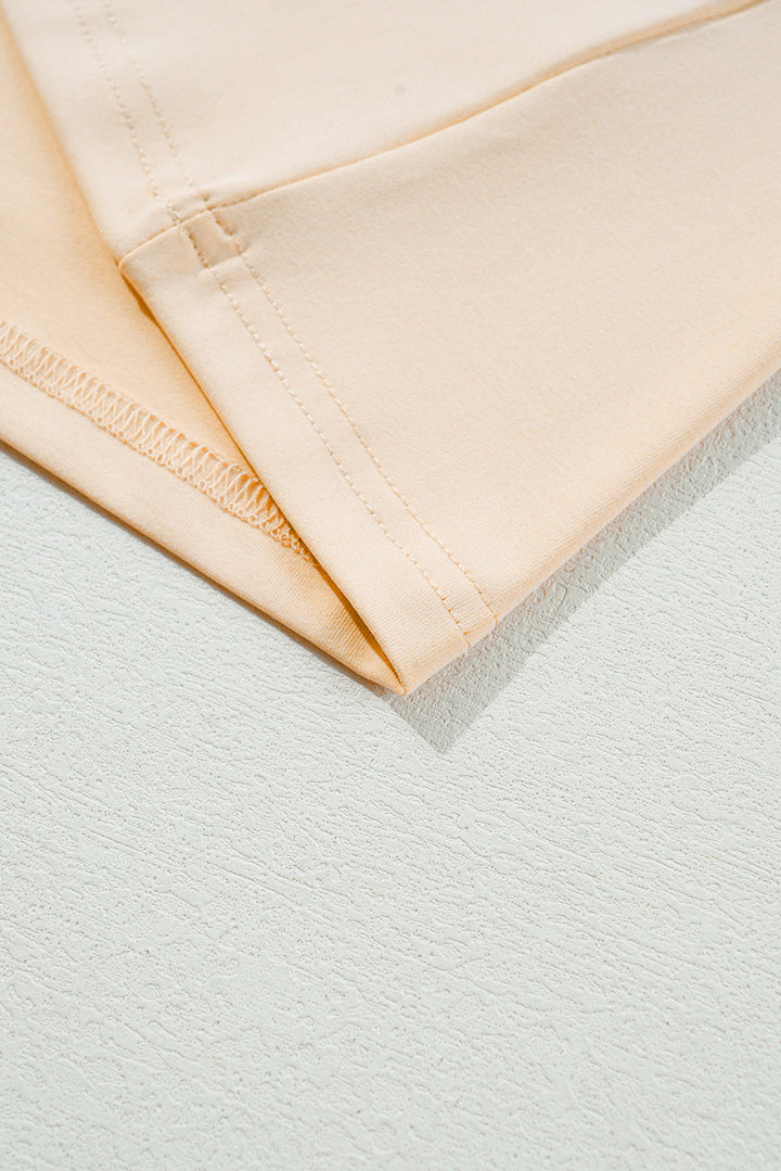 Solid Mesh Patchwork Crew Neck Tank Top