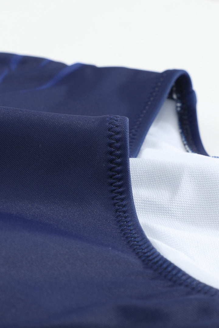 gradient criss cross back one piece swimsuit