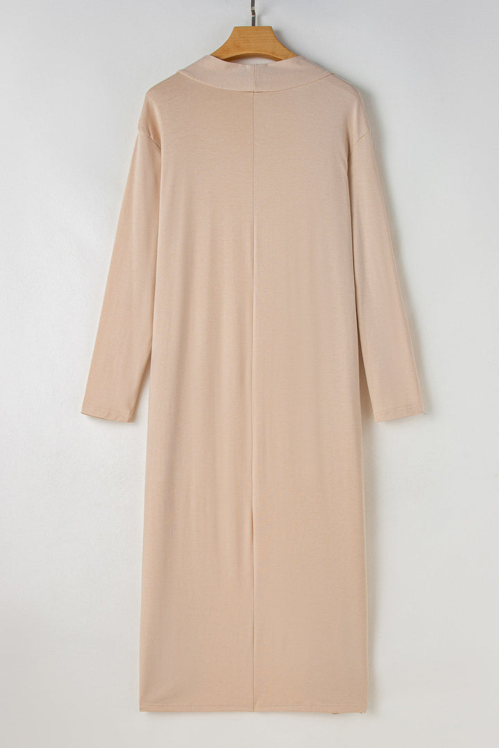 split long cardigan and skinny pants lounge set