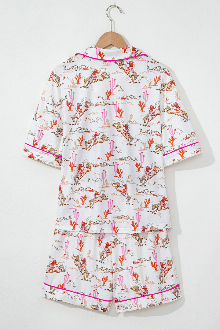 cowgirl country print pajamas set 1