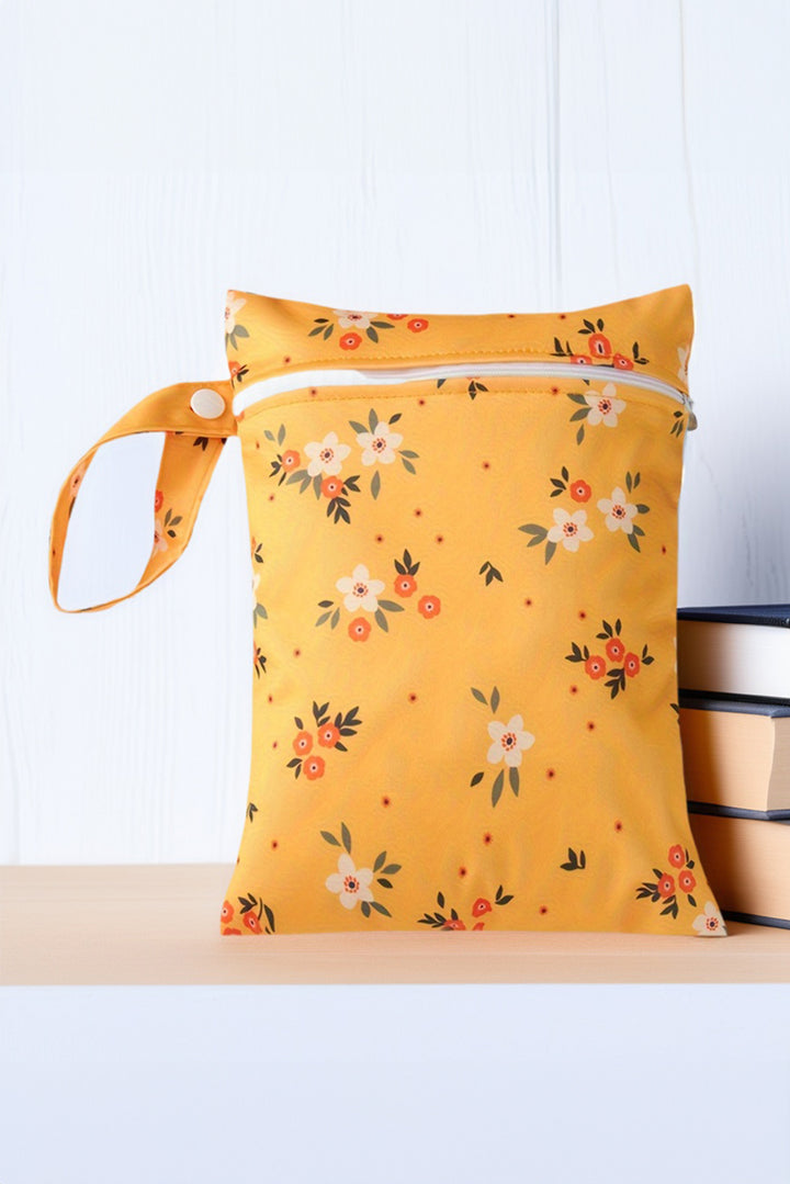 2 Stücke Canvas Tasche mit Blumenmuster und Reißverschluss