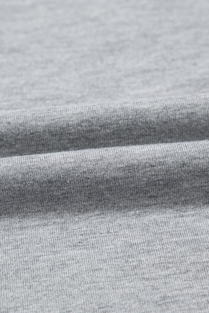 high raglan half sleeve v neck oversized t shirt