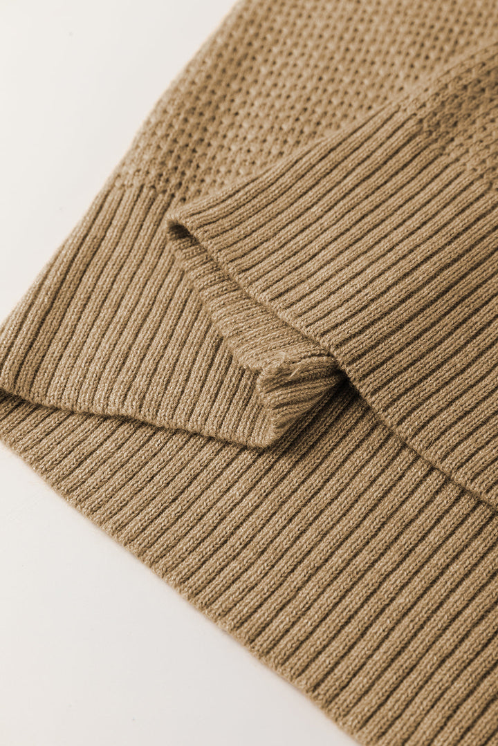 Brushed Knit Casual Fitted Sweater