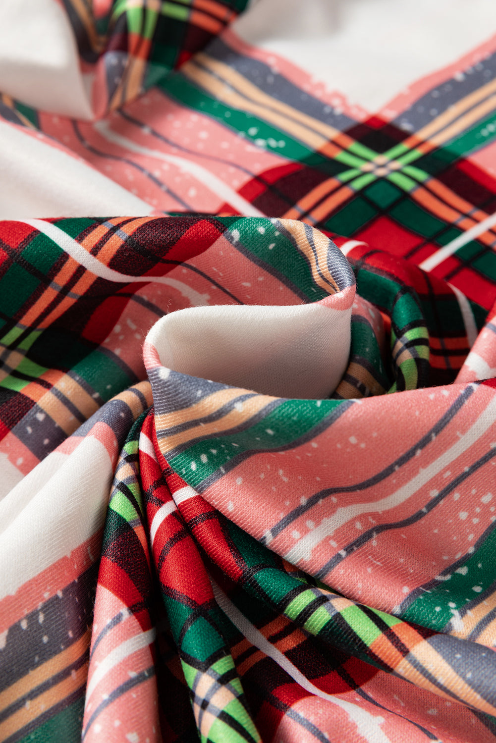 christmas plaid allover top and pants lounge set