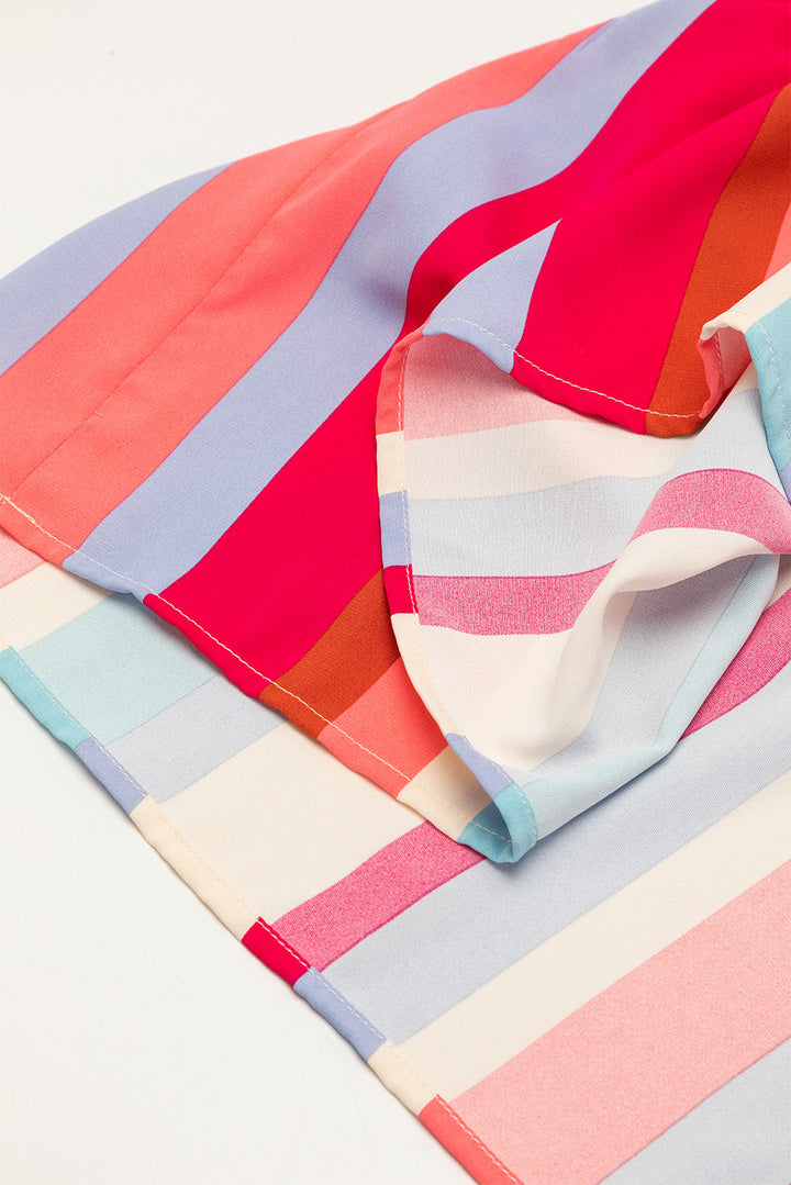 Ruffled Straps Smocked Tiered Long Dress