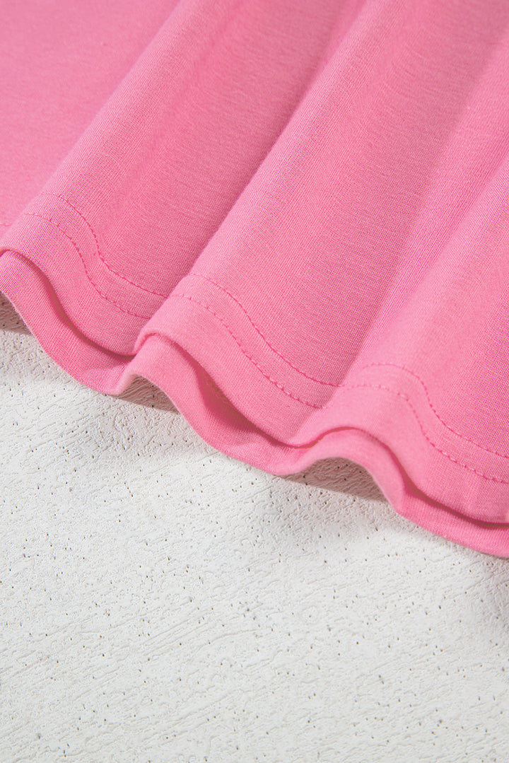 braided cap sleeve crew neck t shirt