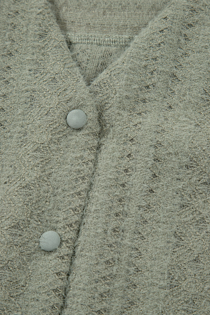 flutter sleeve lace v neck shirt