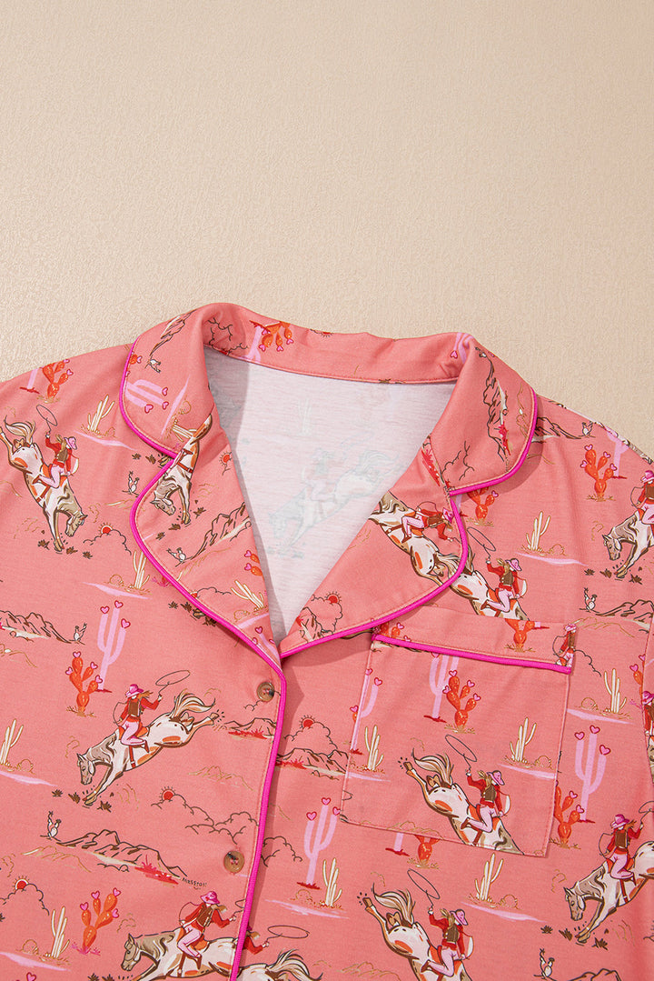 cowgirl country print pajamas set