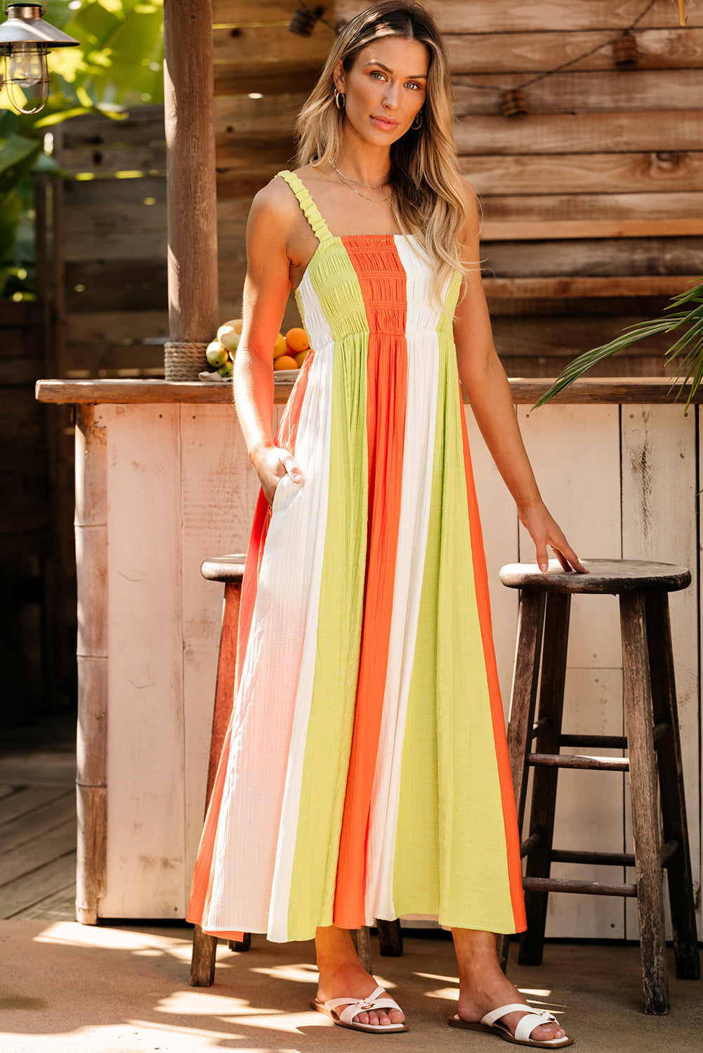 slim fit dress slacks Delia's Color Block Patchwork Mini Dress main image 1