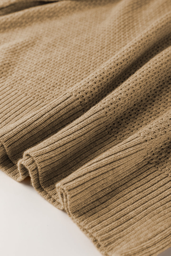 Brushed Knit Casual Fitted Sweater