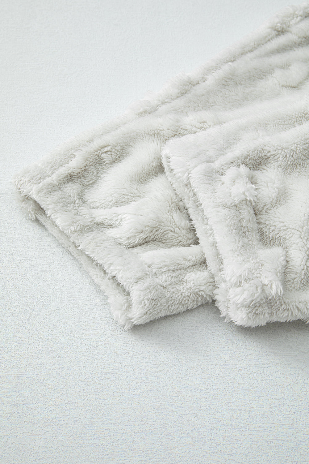 leopard textured loose fit fleece lounge set