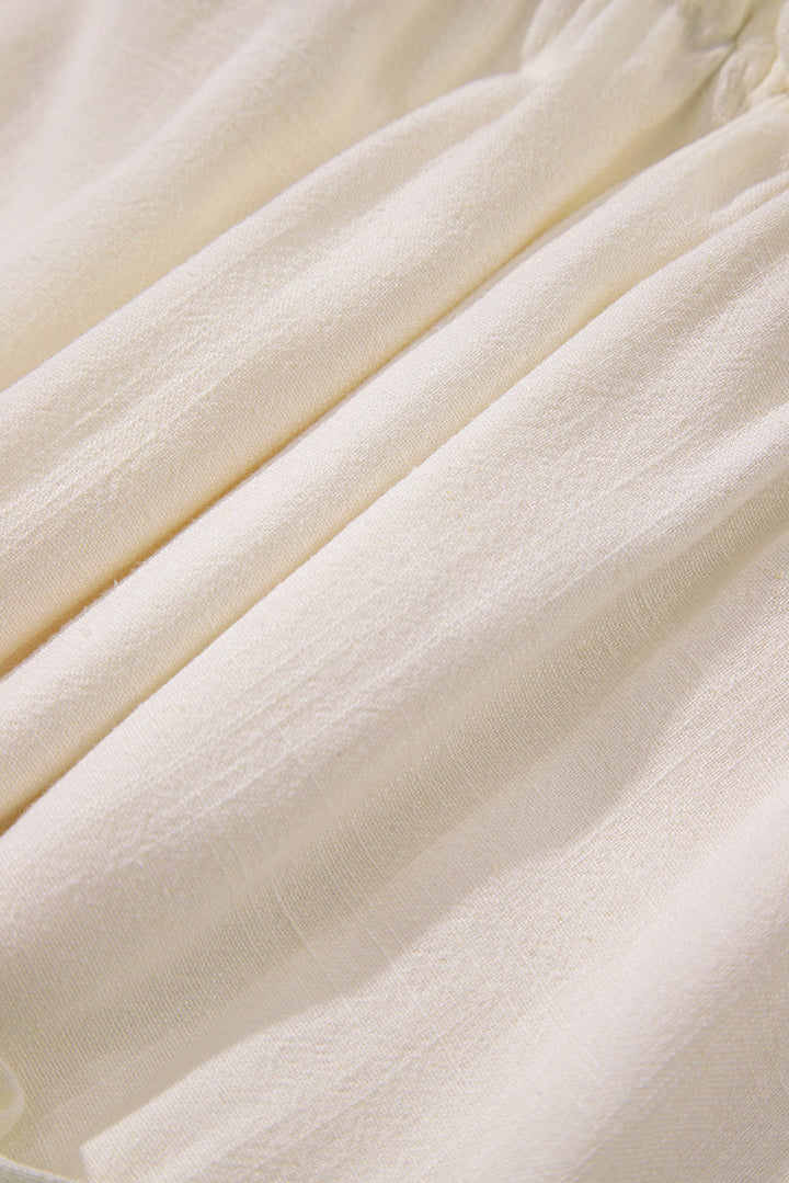 solid color tied straps ruffle tiered mini dress