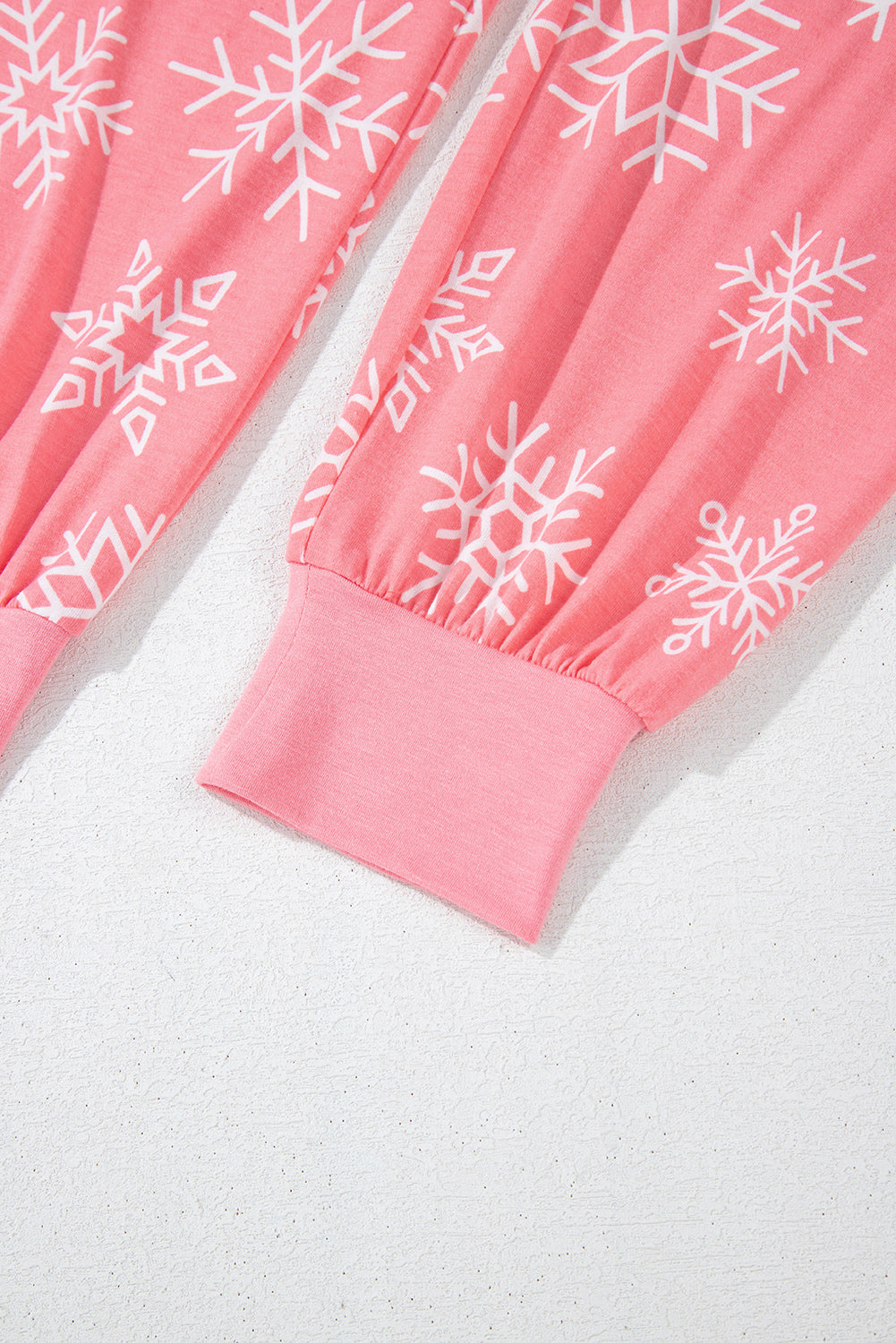 christmas snowflake print two piece loungewear
