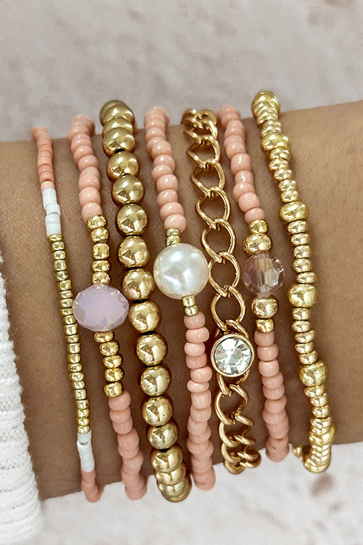 Simple Beaded Multi Layer Bracelet