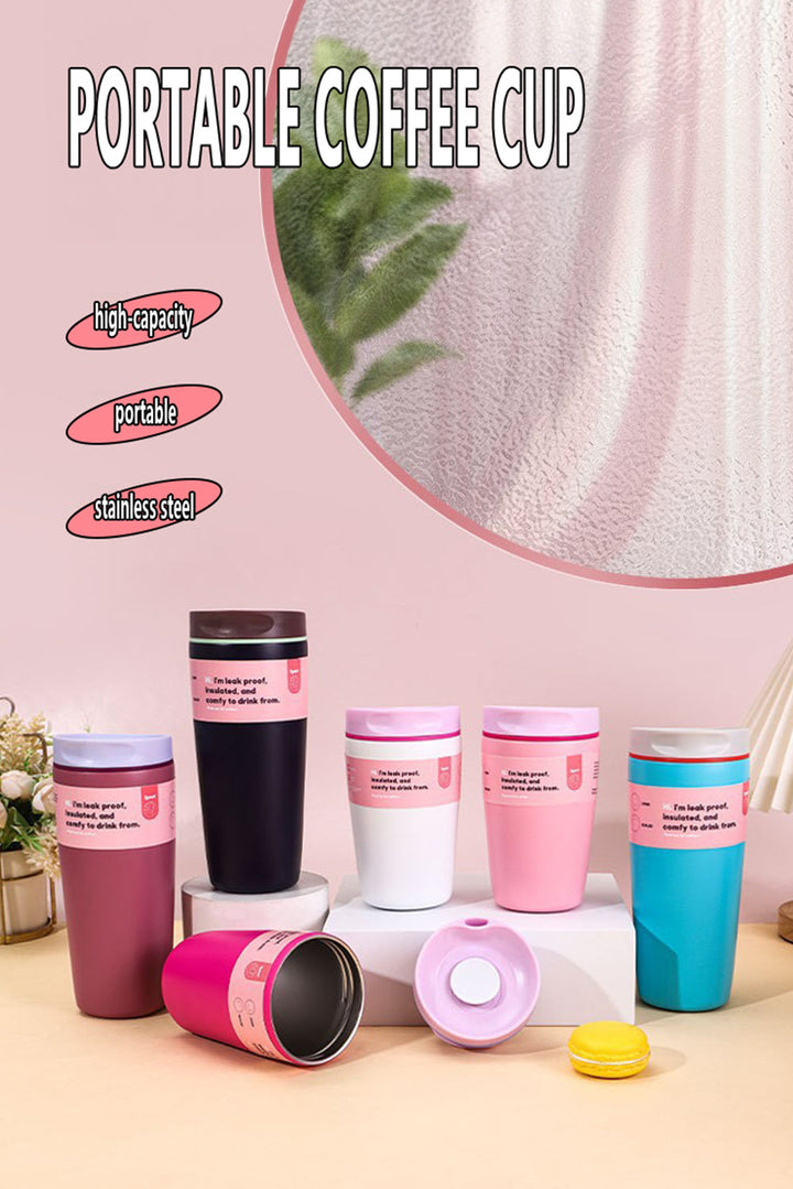 12/20 OZ Edelstahl Vakuum Tragbare Kaffeetasse 2er Set