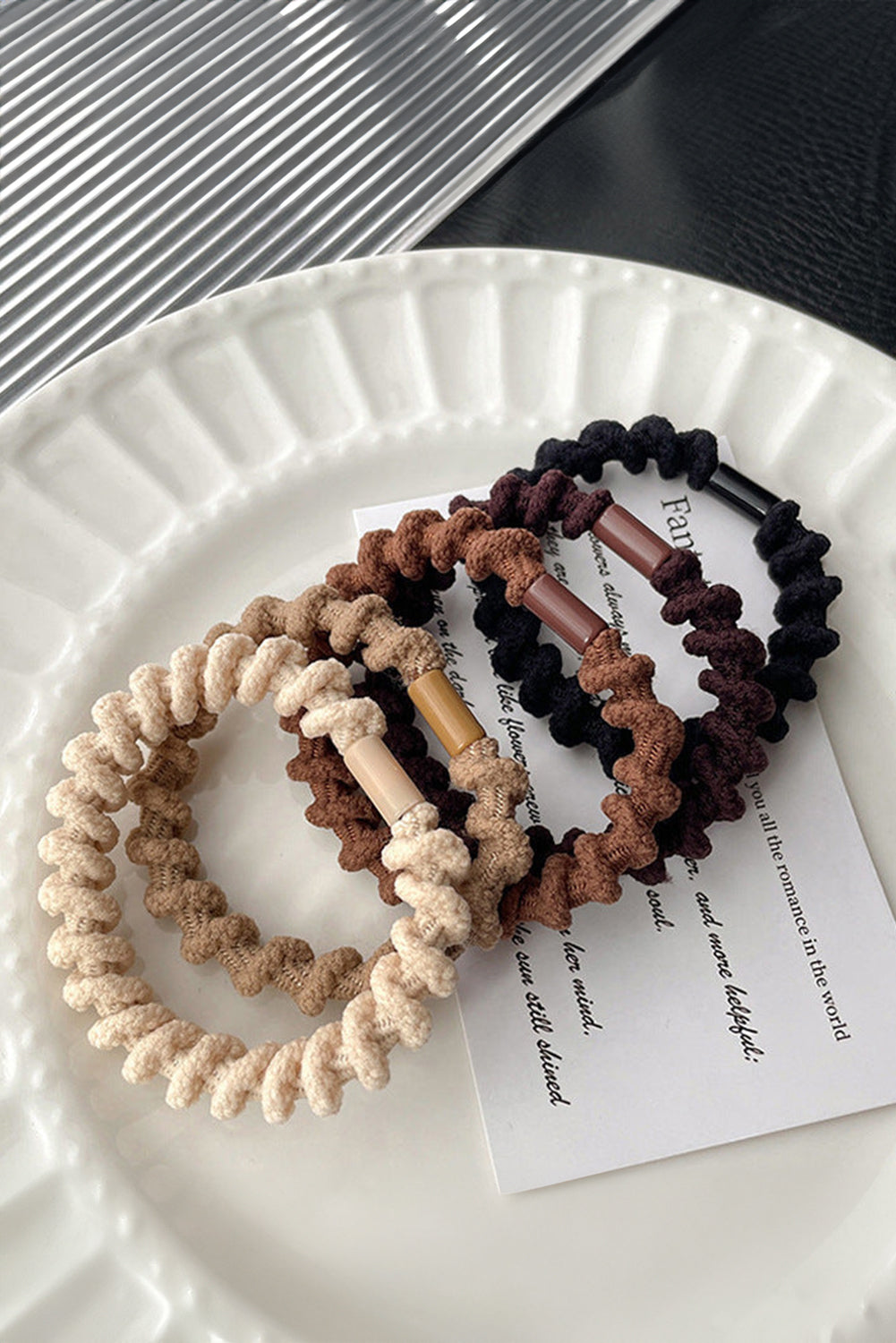 5 Stücke spiralförmiges hochelastisches Haargummi