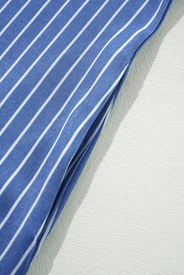 frilly split neck shirred ruffle sleeve short shift dress