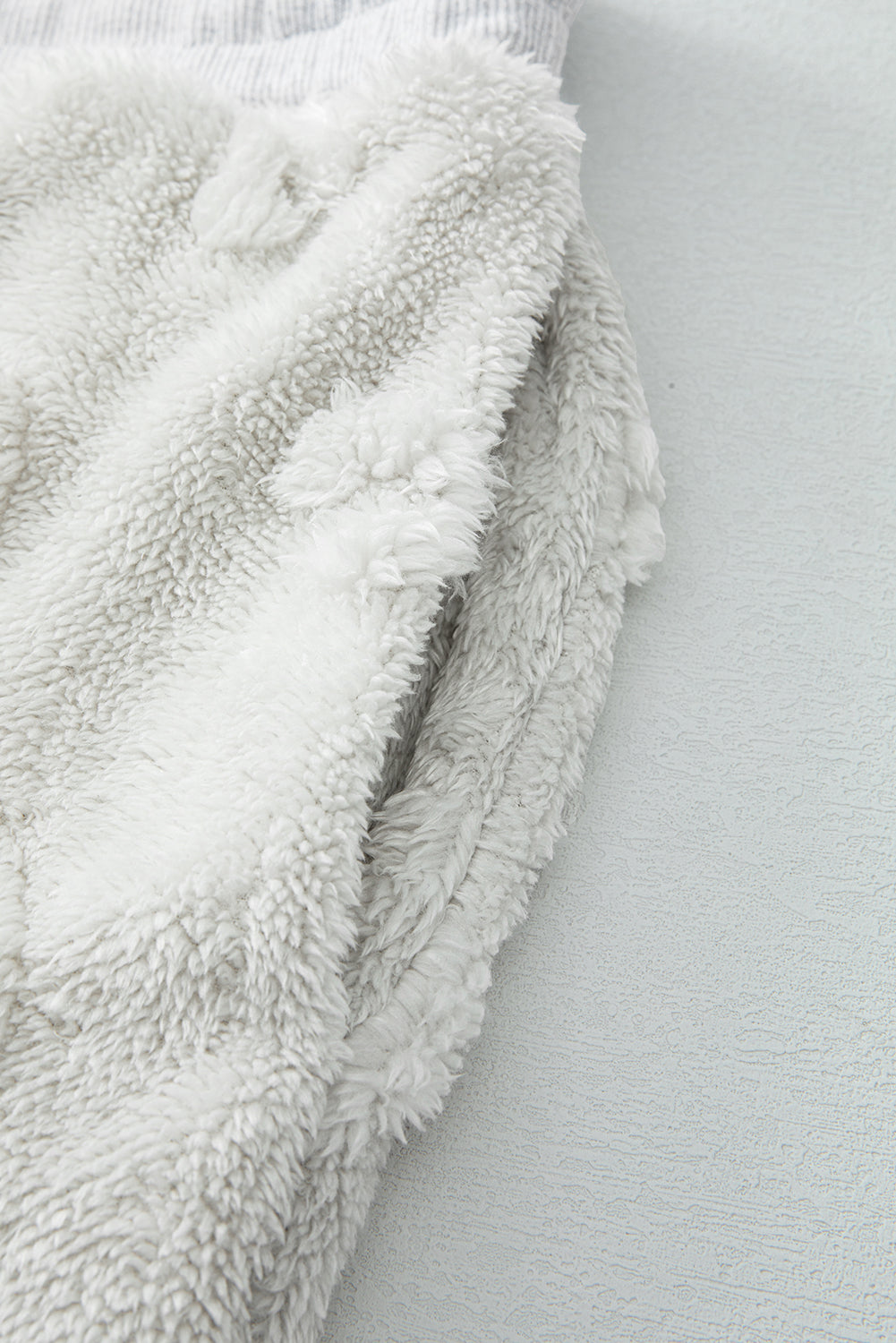 leopard textured loose fit fleece lounge set