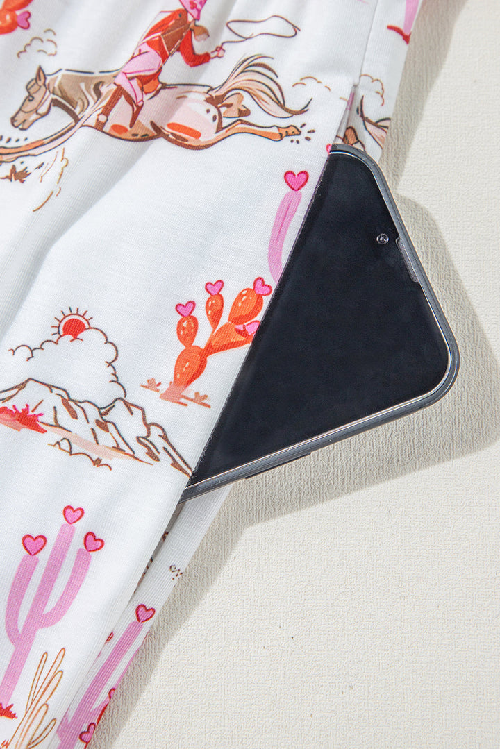 cowgirl country print pajamas set 1