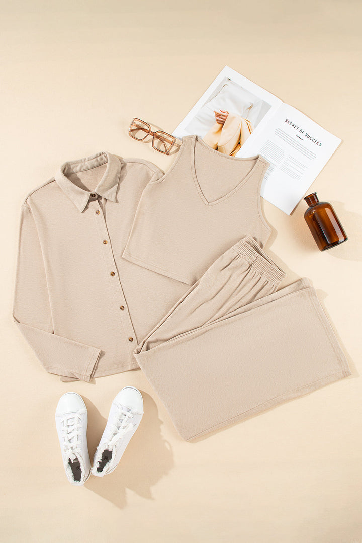 3 piece cozy knit lounge set 1