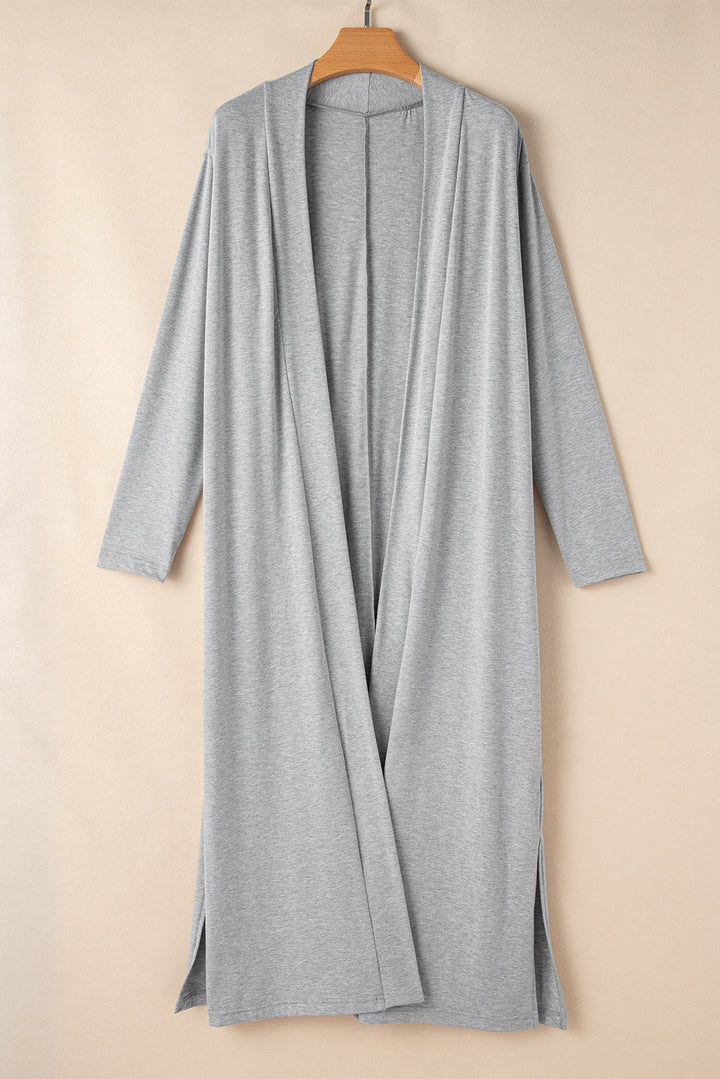split long cardigan and skinny pants lounge set 2