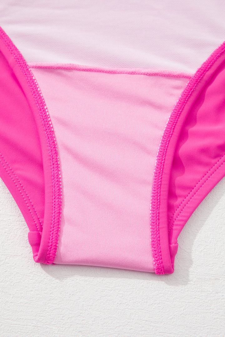 square neck knotted shoulder open back one piece swimsuit