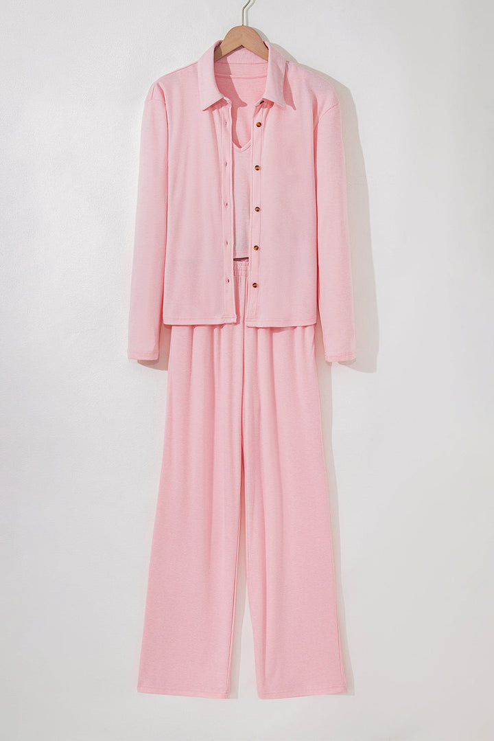 3 piece cozy knit lounge set