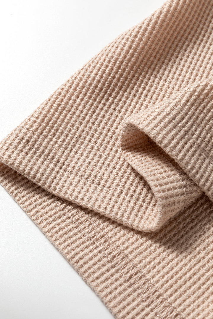 textured long sleeve t shirt and pants lounge set