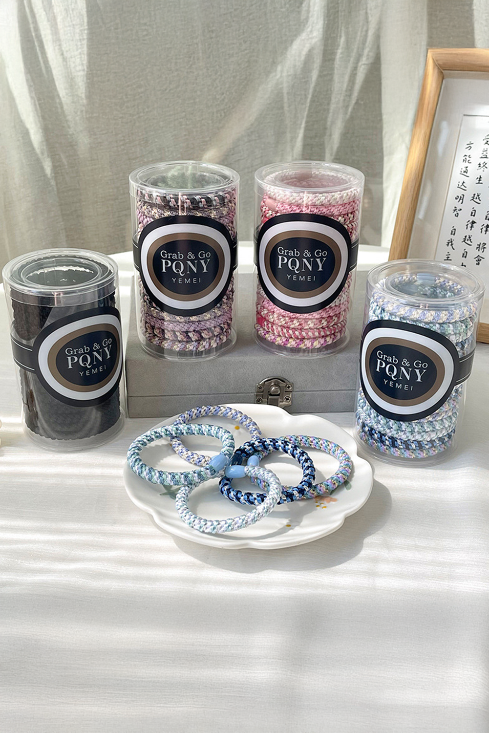 15 Stück/Box elastische geflochtene Haargummis