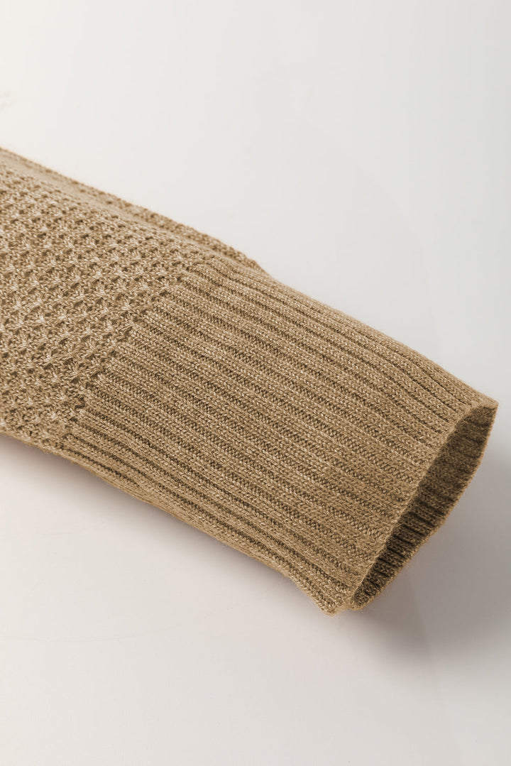 Brushed Knit Casual Fitted Sweater