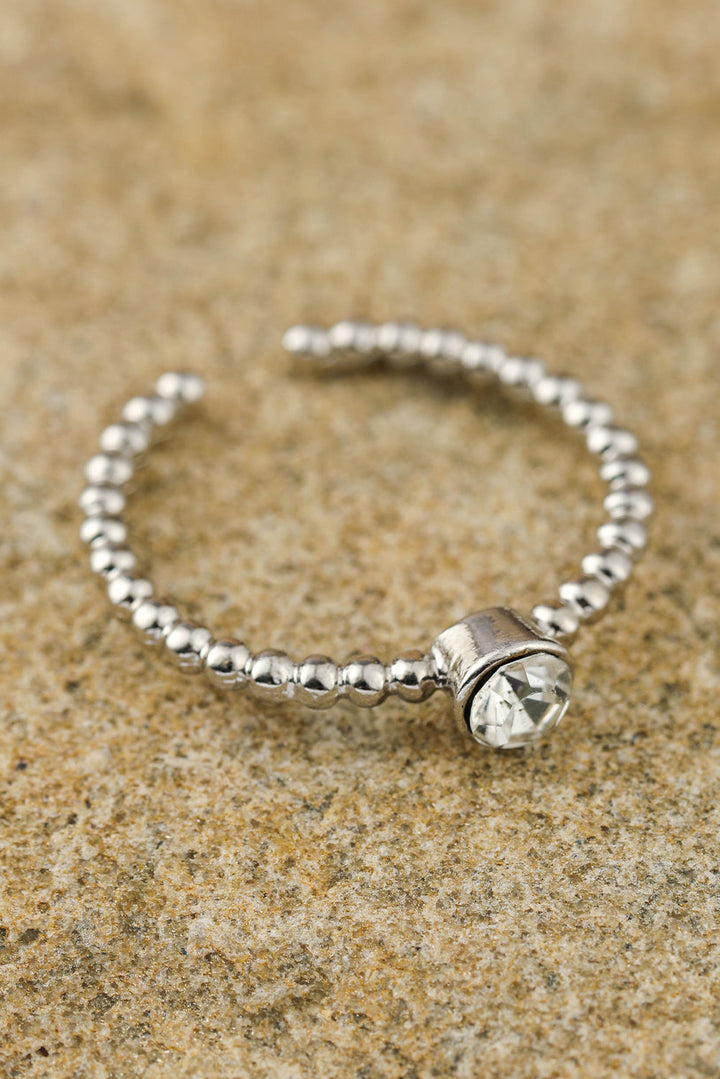 3 Stücke Ring Set mit Strasssteinen und Legierung