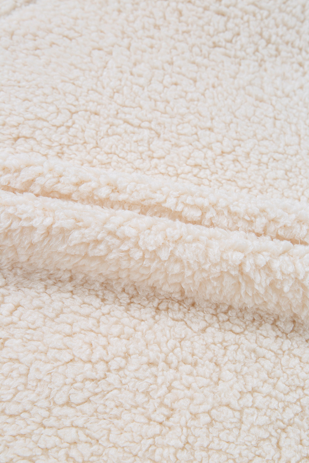 Solid Fleece High Neck Drop Shoulder Pullover Sweatshirt