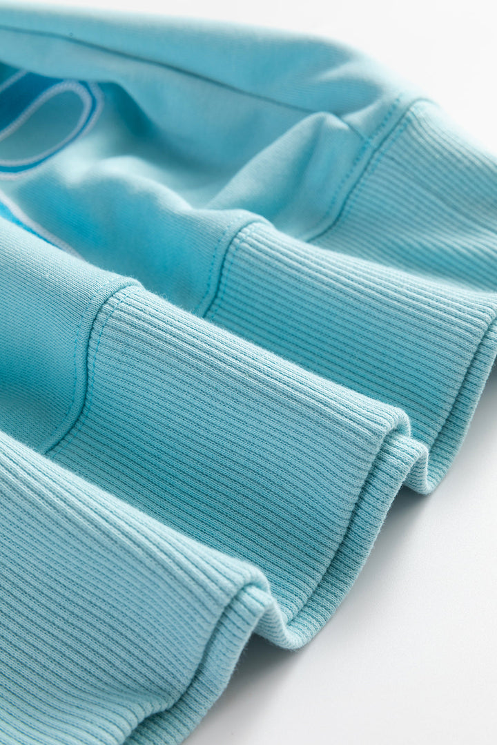 Sequined Bowknot Drop Shoulder Oversized Sweatshirt