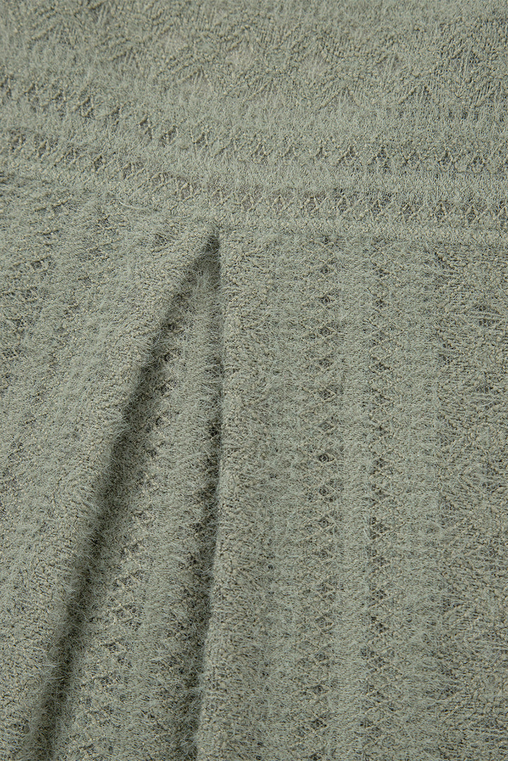 flutter sleeve lace v neck shirt