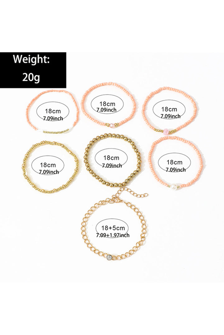 Simple Beaded Multi Layer Bracelet