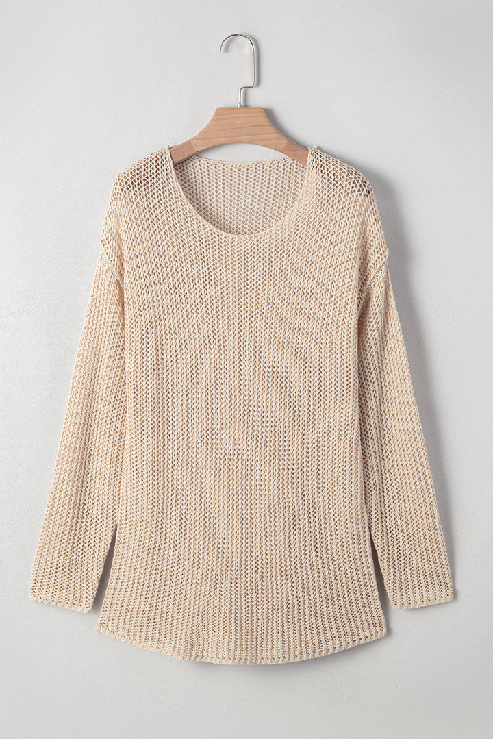 Crochet Hollow-out Jumper Top Sweater