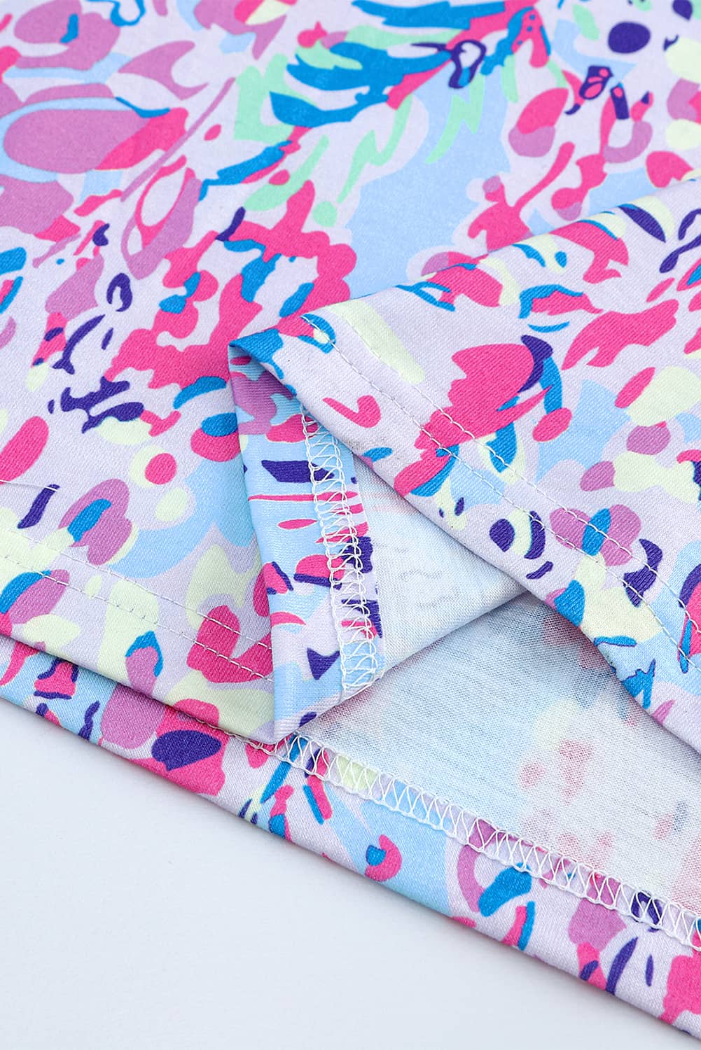 Abstract Floral Print Sleeveless Maxi Dresses