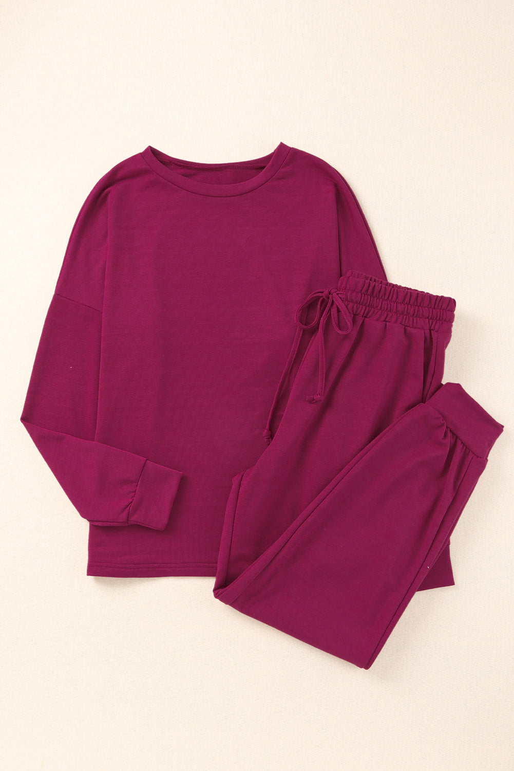 long sleeve pullover and jogger pants lounge set 1
