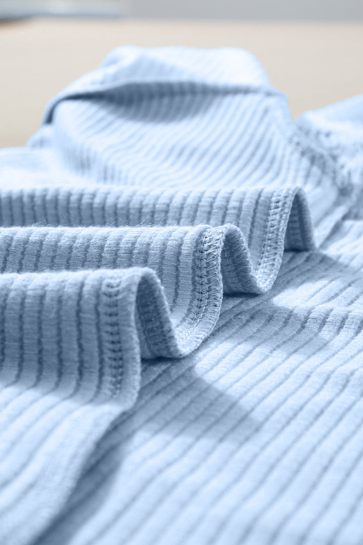 rib textured colorblock t shirt