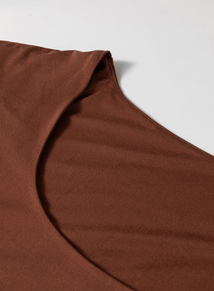 solid color u neck slim fit tank top