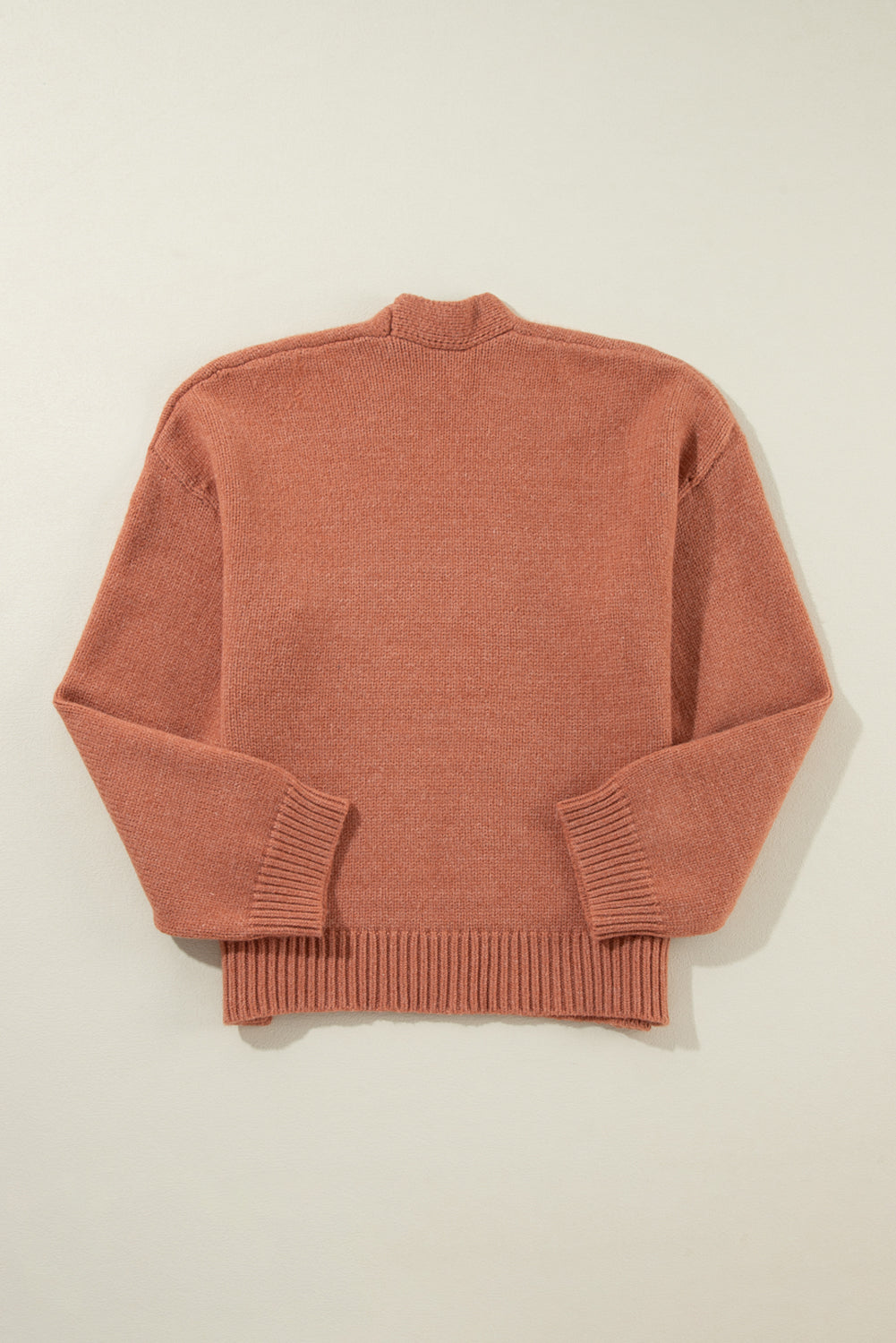 Drop Shoulder Open Front Cropped Cardigan