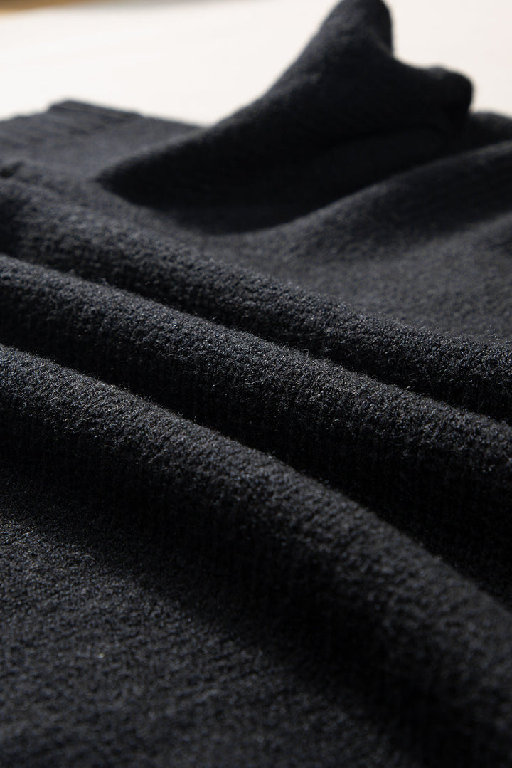 Knotted Keyhole Nape Short Sleeve Knit Sweater