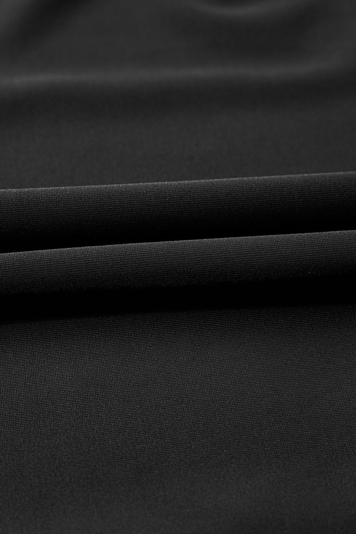 grommet shoulder strap pleated swim dress