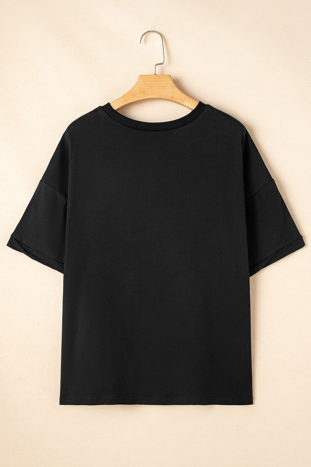 loose half sleeve hi low hem t shirt