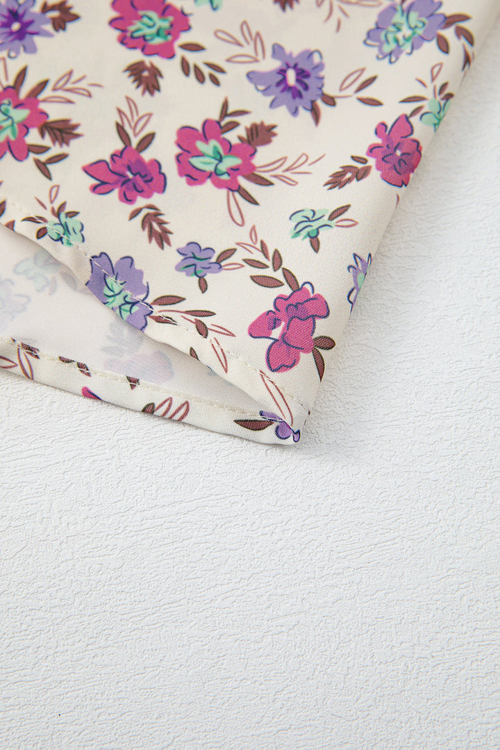 bohemian ditsy floral smocked fit flare sundress