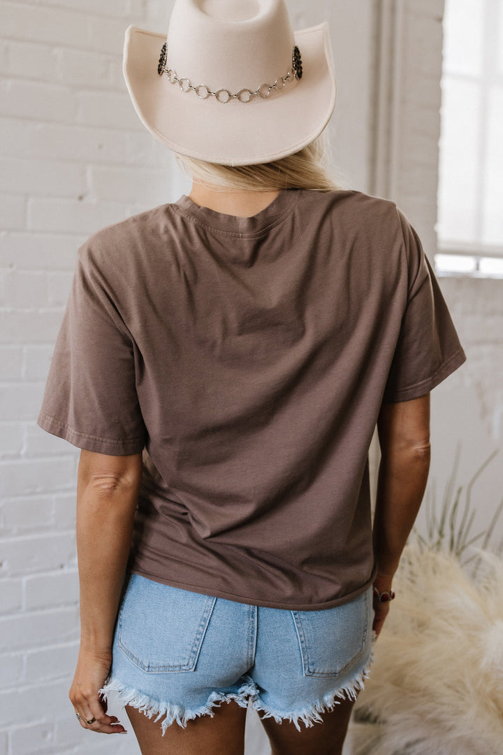 honky tonk honey graphic crew neck western fashion tee