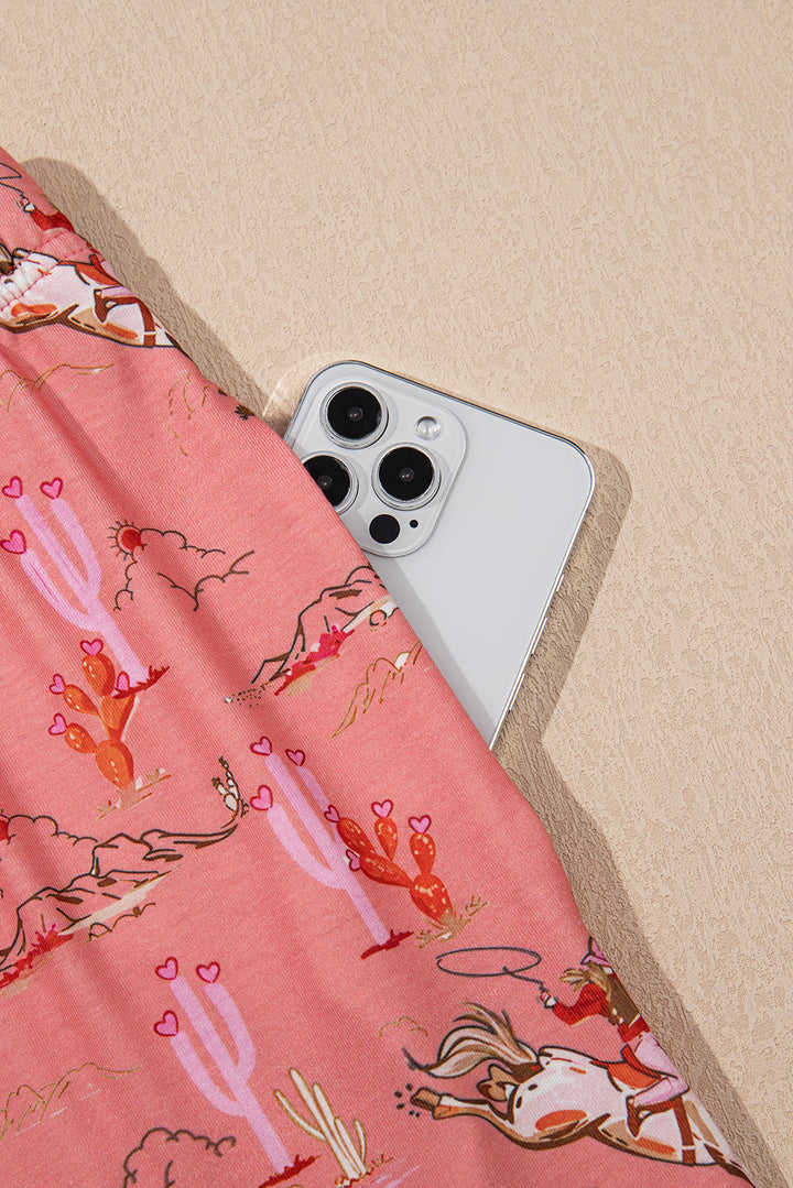 cowgirl country print pajamas set