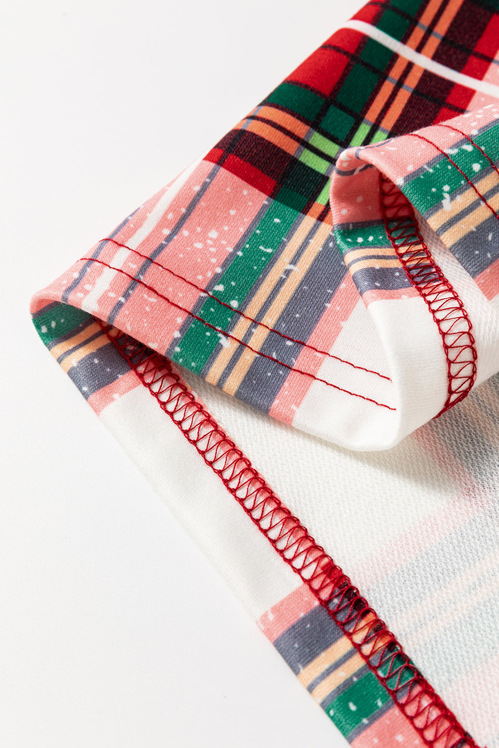 christmas plaid allover top and pants lounge set